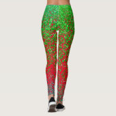 Groene rooster 2 zijden 01.b Rood BG Leggings (Achterkant)