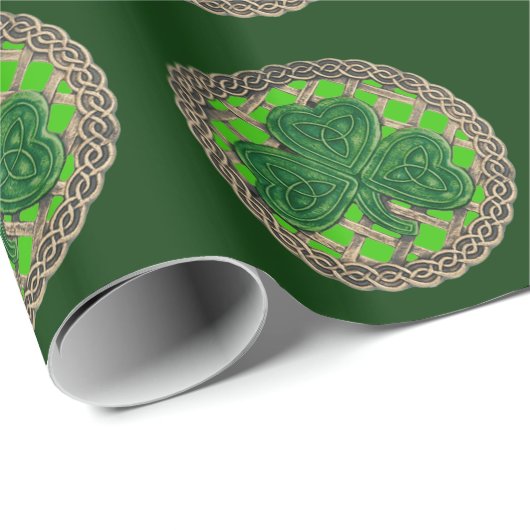 Groene rotting op Keltische knokpapier Cadeaupapier (Rol Hoek)