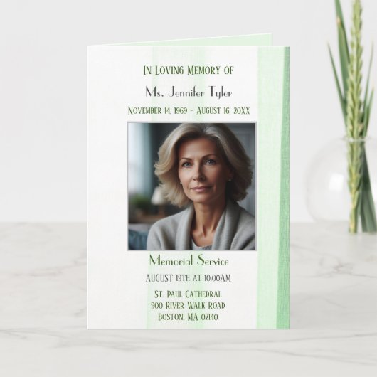 Groene rouwrouwrouwrouwserviceprogramma's programma (Voorkant)