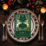 Groene Royal middeleeuwse leeuw bruiloft Folie taf Folie Uitnodiging<br><div class="desc">Vier uw speciale dag met deze Royal Medieval Lion bruiloft ontwerp. Items worden precies afgedrukt zoals ze op uw scherm verschijnen wanneer u aan de winkelwagen toevoegt, dus personaliseer en voeg elk tabelnummer dat u nodig hebt afzonderlijk aan uw winkelwagen toe. Overeenkomende items in onze winkel voor een compleet feestthema....</div>