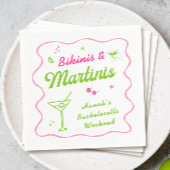 Groene Roze Bikini's en Martins Meidenavondfeest Servet