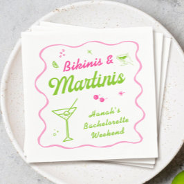 Groene Roze Bikini's en Martins Meidenavondfeestje Servet