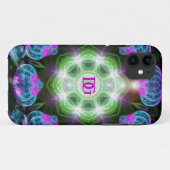 Groene Roze Blauwe Reuzenrad Fractal Kunst Maatwer Case-Mate iPhone Case (Achterkant (horizontaal))