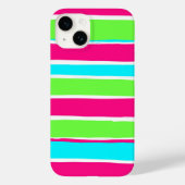 Groene roze blauwe strepen Case-Mate iPhone case (Achterkant)