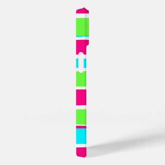 Groene roze blauwe strepen Case-Mate iPhone case (Achterkant / Rechts)
