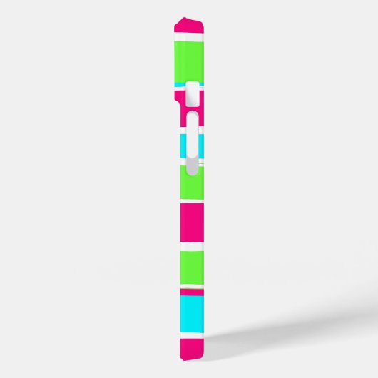 Groene roze blauwe strepen Case-Mate iPhone case (Achterkant / Links)
