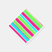 Groene roze blauwe strepen servet (Hoek)