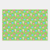 Groene roze blauwe versieringen Merry Bright Kerst Inpakpapier Vel (Voorkant 2)