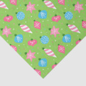 Groene roze blauwe versieringen Merry Bright Kerst Tissuepapier (Detail)