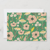 Groene Roze Bloemige Afstudeerfeest Custom Bedankkaart (Achterkant)