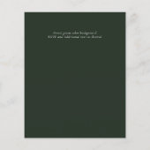 Groene Roze Bloemige Doop Uitnodiging Doopsel (Achterkant)