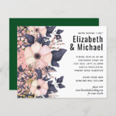 Groene Roze Bloemige Trouwbudget (Voorkant / Achterkant)