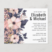 Groene Roze Bloemige Trouwbudget (Voorkant)