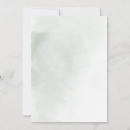 Groene Roze Blush Bloemige Save the Date Agenda (Achterkant)