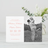 Groene & Roze Botanische Waterverf - Save the Date (Staand voorkant)