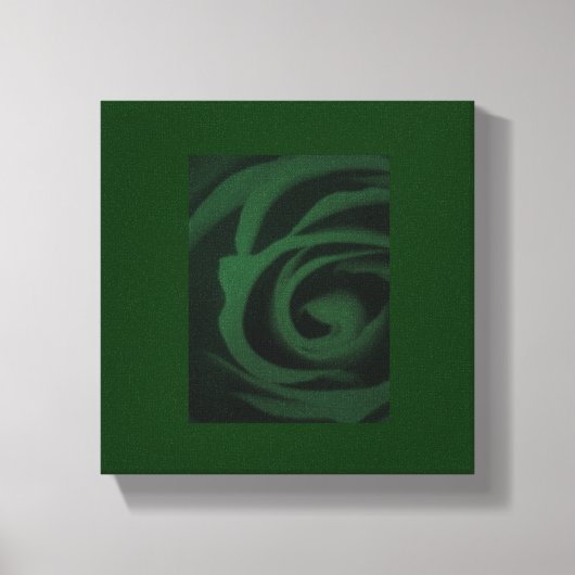Groene Roze Canvas Afdruk (Voorkant)