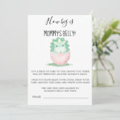 Groene roze dinosaurus hoe groot is de buik van ma (Staand voorkant)