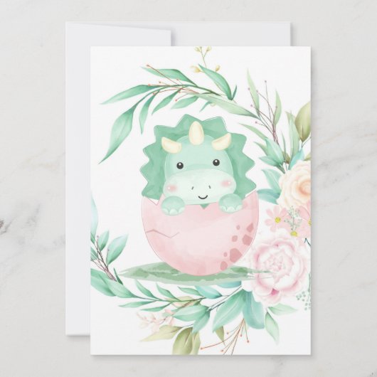 Groene roze dinosaurus hoe groot is de buik van ma (Achterkant)