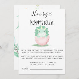 Groene roze dinosaurus hoe groot is de buik van ma