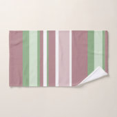 Groene, roze en roze strepen bad handdoek (Handdoek)