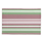 Groene, roze en roze strepen kussensloop (Achterkant)