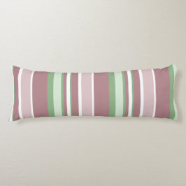 Groene, roze en roze strepen lichaamskussen