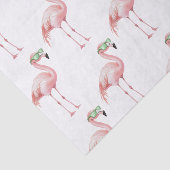 Groene Roze Flamingo Verjaardag Tissuepapier (Detail)