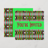 groene roze fractal kaart (Voorkant / Achterkant)