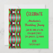 groene roze fractal kaart (Achterkant)