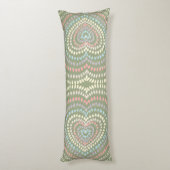 groene roze geel blauw Concentrifuge harten Regenb Lichaamskussen (Achterkant (Verticaal))