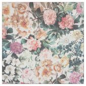 groene roze gele waterverf rozen florale. stof (Swatch)