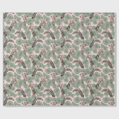 Groene & Roze Giraffe Safari Wrapping Paper Roll Cadeaupapier (Vlak)
