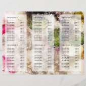 Groene roze glitter waterverf brochure (Achterkant)