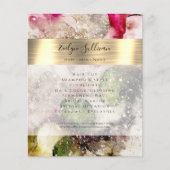 Groene roze glitter waterverf flyer (Voorkant)