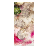 Groene roze glitter waterverf Price List Reclamekaart (Achterkant)