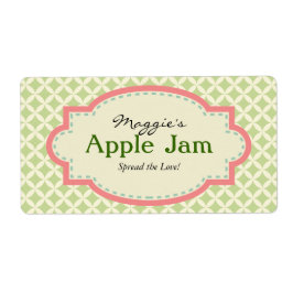 Groene Roze Jam Jar Labels, Aangepast Etiket