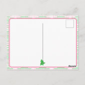 Groene Roze Kerstbomen Bedankt Briefkaart (Achterkant)