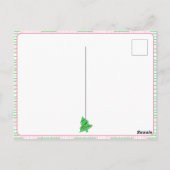 Groene roze kerstbomen briefkaart (Achterkant)