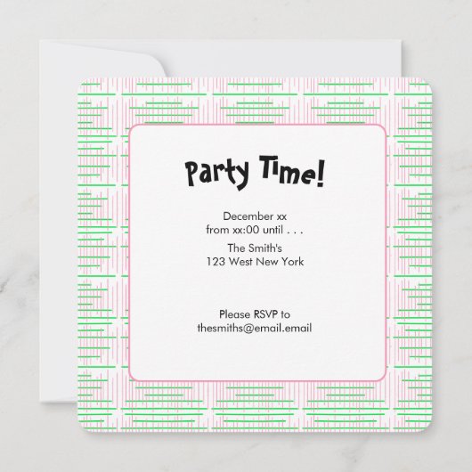 Groene roze kerstbomen kaart (Achterkant)