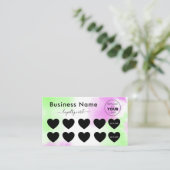 Groene roze kleurstof Voeg een minimale korting op Klantenkaartje (Staand voorkant)