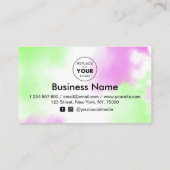 Groene roze kleurstof Voeg een minimale korting op Klantenkaartje (Achterkant)