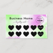 Groene roze kleurstof Voeg een minimale korting op Klantenkaartje (Voorkant)