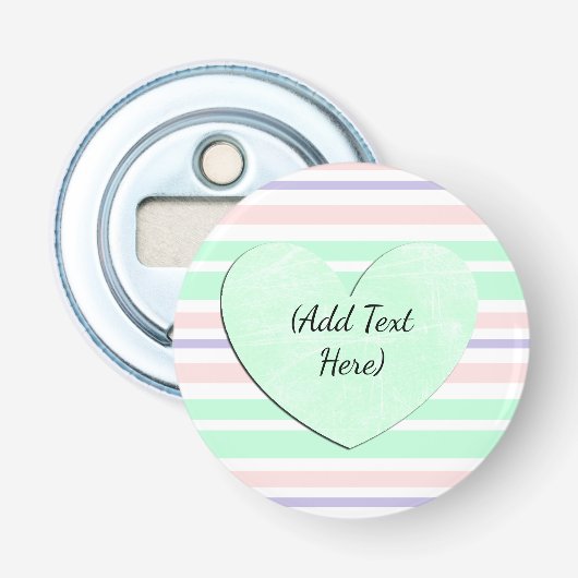 Groene roze Paarse Aangepaste flesopening Button Flesopener (Voorkant)