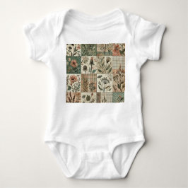 Groene Roze Patchwork Dekbed Landelijk Retro Boho Romper