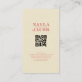 Groene Roze Quilt en Patchwork Handgemaakte Kledin Visitekaartje (Achterkant)