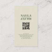 Groene Roze Quilt en Patchwork Handgemaakte Kledin Visitekaartje (Achterkant)