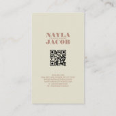 Groene Roze Quilt en Patchwork Handgemaakte Kledin Visitekaartje (Achterkant)