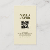 Groene Roze Quilt en Patchwork Handgemaakte Kledin Visitekaartje (Achterkant)