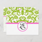 Groene & Roze Respons Kaart (Voorkant / Achterkant)