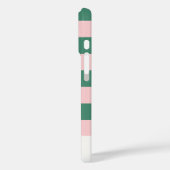 Groene Roze Retro Geruite iPhone 16 hoesje (Achterkant / Links)
